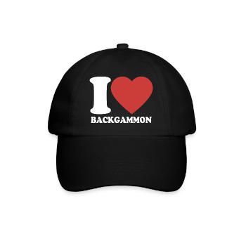 J’adore le backgammon | Jeu de société | Don - Casquette classique - noir/noir - Devant