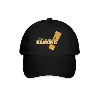 Durchhalten Ramona - Baseballkappe - Schwarz/Schwarz - Vorne