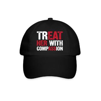 Traitez-la avec compassion - Casquette classique - noir/noir - Devant