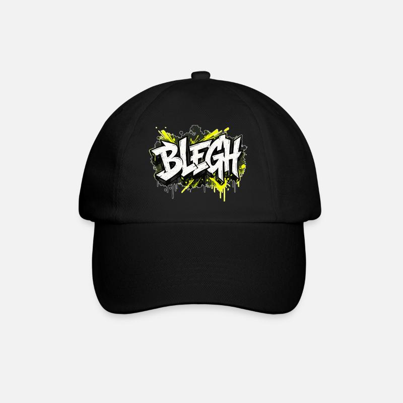 Blegh Graffiti Stil - Baseballkappe - Schwarz/Schwarz