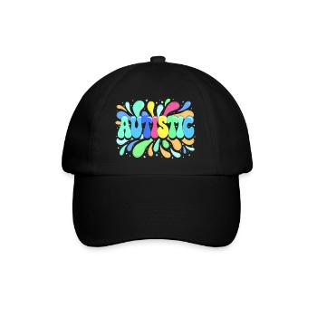 Autism Colors and Pride - Baseball Cap - black/black - Front