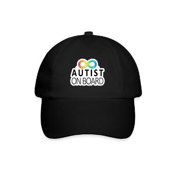 Autiste à bord : autocollants sur la neurodiversité - Casquette classique - noir/noir - Devant