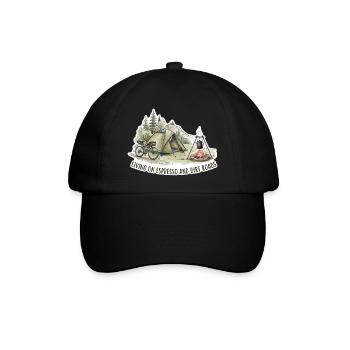 Living on Espresso & Dirt Roads - Baseball Cap - black/black - Front