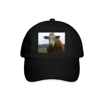 cow - Baseballkappe - Schwarz/Schwarz - Vorne
