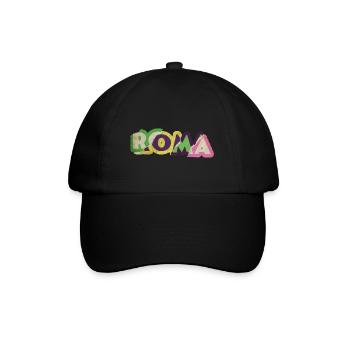 Rome Roma Italie City Font Punk Rétro Vacances - Casquette classique - noir/noir - Devant