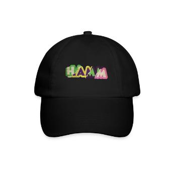 Hamm Deutschland Stadt Schrift Punk Retro - Baseballkappe - Schwarz/Schwarz - Vorne