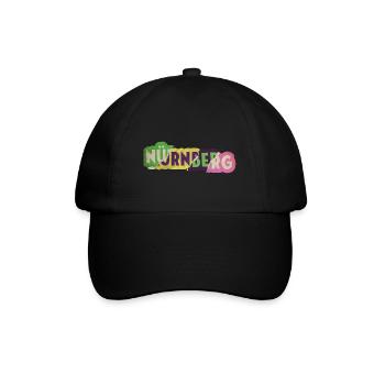 Nuremberg Germany City Font Punk Retro - Baseball Cap - black/black - Front