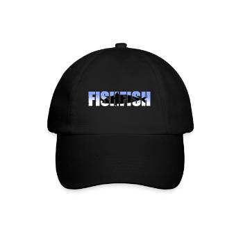 Fisch - Baseballkappe - Schwarz/Schwarz - Vorne