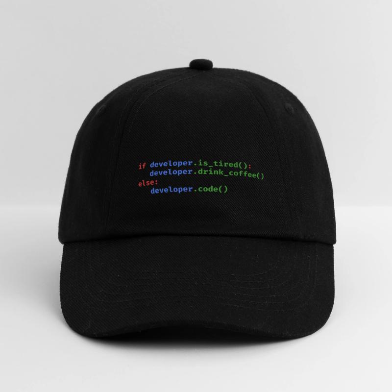 Code Python Programmation Café Fatigué Drôle Casquette classique