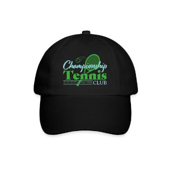 Tennis Club - Blue - Baseballkappe - Schwarz/Schwarz - Vorne