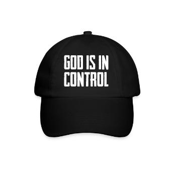 God Is In Control - Baseballkappe - Schwarz/Schwarz - Vorne
