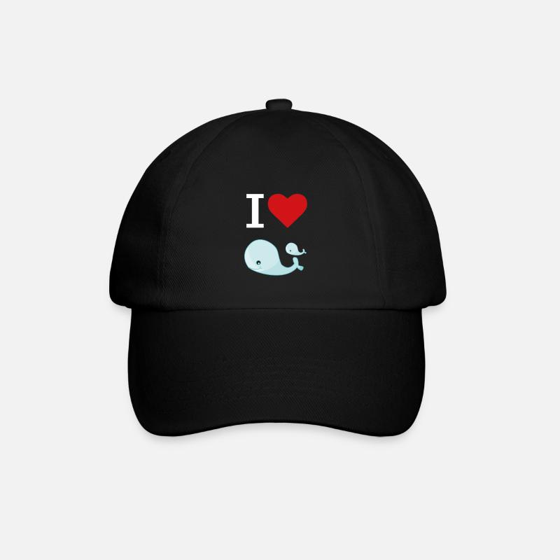 Baleines, baleines, mer, océan mer, animaux - Casquette classique - noir/noir