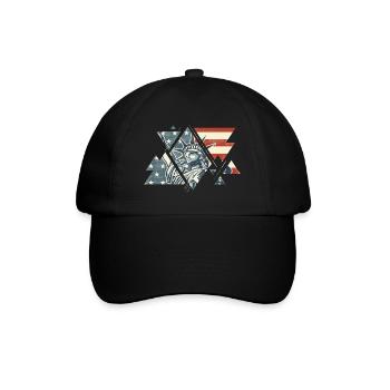 New York City USA America Statue of Liberty - Baseball Cap - black/black - Front