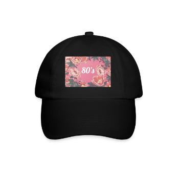 Années 80 - Casquette classique - noir/noir - Devant