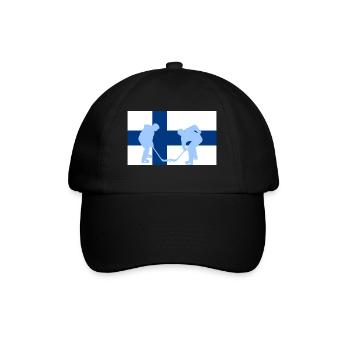 La Finlande, mon pays, mon drapeau ! - Casquette classique - noir/noir - Devant