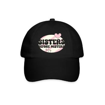Best Friends / "sisters before misters" 2 / V-Day - Baseballkappe - Schwarz/Schwarz - Vorne