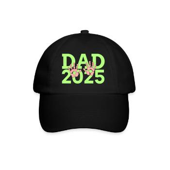 Dad 25 Dad Baby Dad 2025 Father's Day - Baseball Cap - black/black - Front