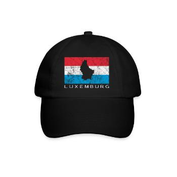 Luxembourg Flag Contour Voyage vacances Luxembourgeois - Casquette classique - noir/noir - Devant