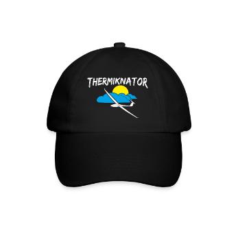 Thermik Segelflieger gleiten lustig Geschenkidee - Baseballkappe - Schwarz/Schwarz - Vorne