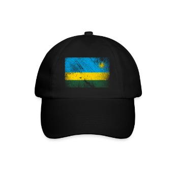 Drapeau du Rwanda - Grunge Vintage - Casquette classique - noir/noir - Devant