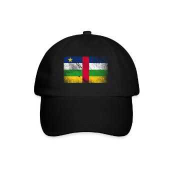 Drapeau de la République centrafricaine - Vintage - Casquette classique - noir/noir - Devant