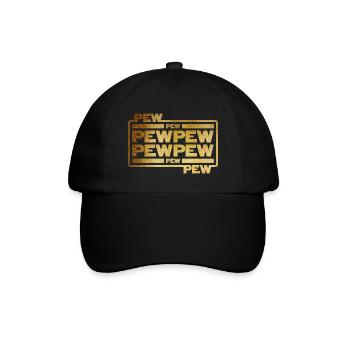 Pew Pew Pew - Baseballkappe - Schwarz/Schwarz - Vorne