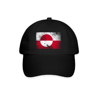 Drapeau du Groenland - grunge vintage - Casquette classique - noir/noir - Devant