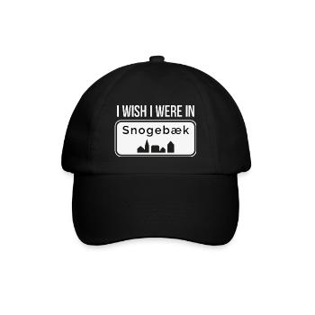 Denmark place name sign Bornholm Snogebaek 2 - Baseball Cap - black/black - Front
