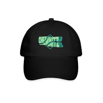 Chemnitz Deutschland Stadt 3D Schrift Skyline - Baseballkappe - Schwarz/Schwarz - Vorne