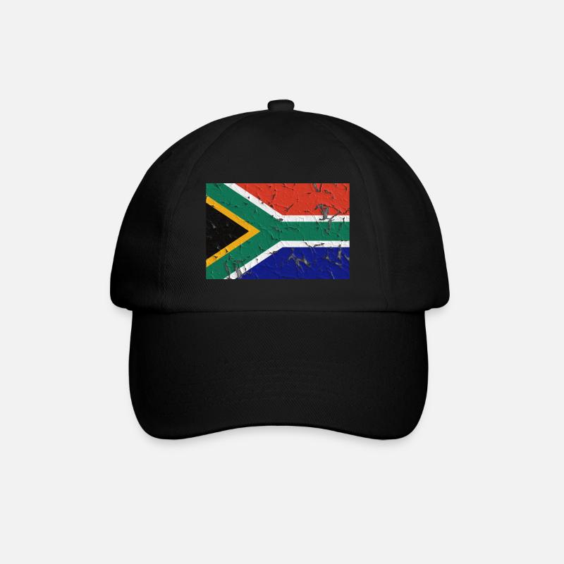 Südafrika - Baseballkappe - Schwarz/Schwarz