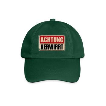 ACHTUNG VERWIRRT - Baseballkappe - Flaschengrün - Vorne