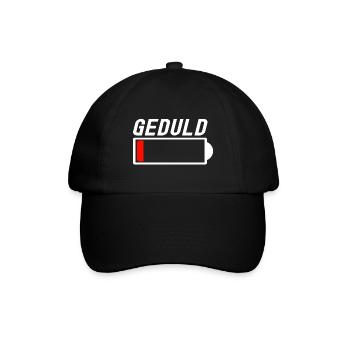 Geduld - Akku leer - Baseballkappe - Schwarz/Schwarz - Vorne