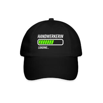 Handwerkerin - Baseballkappe - Schwarz/Schwarz - Vorne