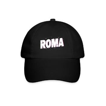 Rome Roma Italy City Writing Home Love Holiday - Baseball Cap - black/black - Front