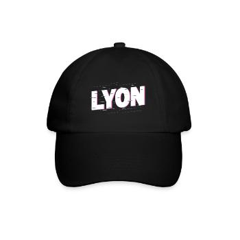 Lyon France Ville Ecriture Accueil Amour - Casquette classique - noir/noir - Devant