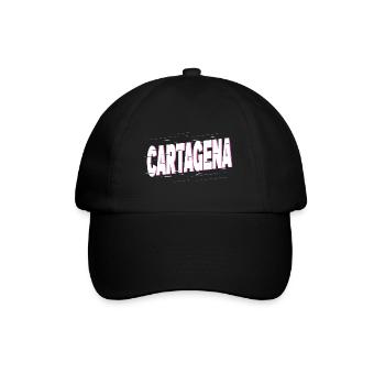 Cartagena Spanien Stadt Schrift Urlaub Liebe - Baseballkappe - Schwarz/Schwarz - Vorne