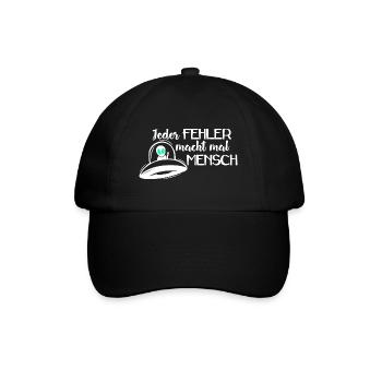 UFO - Jeder FEHLER macht mal MENSCH2 - Baseballkappe - Schwarz/Schwarz - Vorne