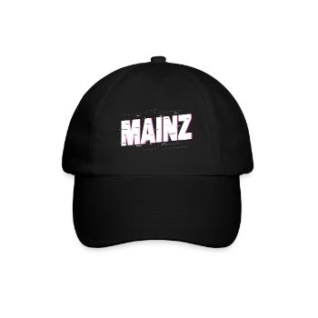 Mainz Deutschland Stadt Schrift Heimat Liebe - Baseballkappe - Schwarz/Schwarz - Vorne
