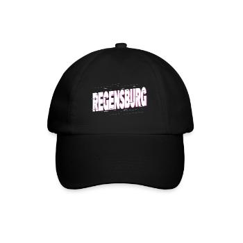 Regensburg Deutschland Stadt Schrift Heimat Liebe - Baseballkappe - Schwarz/Schwarz - Vorne