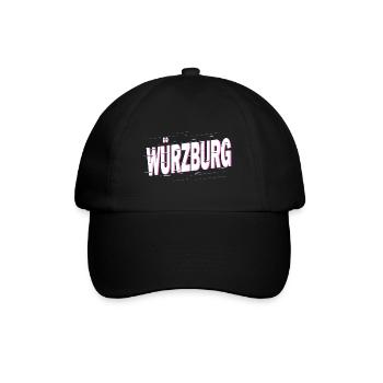 Würzburg Germany City Font Home Love - Baseball Cap - black/black - Front