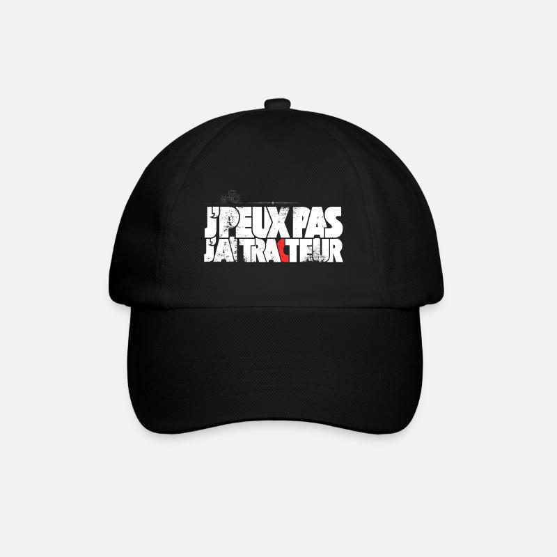 J'Peux Pas J'Ai Tracteur - Casquette classique - noir/noir
