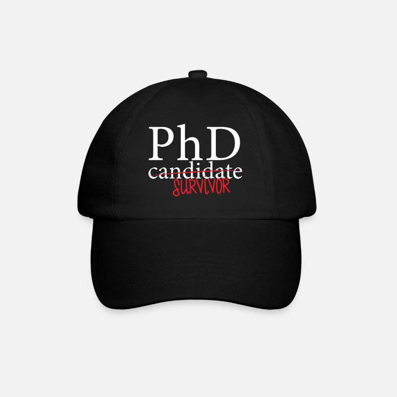 Doctor / Physician: PhD candidate or survivor? - Baseball Cap - black/black