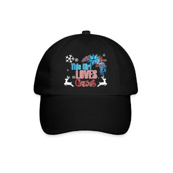 Christmas Girl Love Christmas Xmas Gift - Baseball Cap - black/black - Front