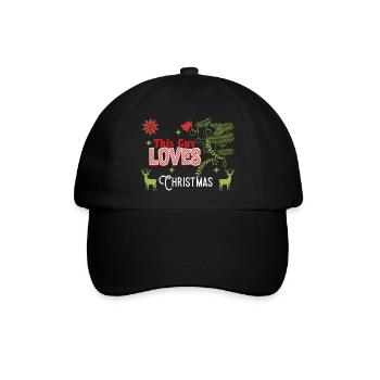 Weihnachten Guy Love Christmas Xmas Geschenk - Baseballkappe - Schwarz/Schwarz - Vorne