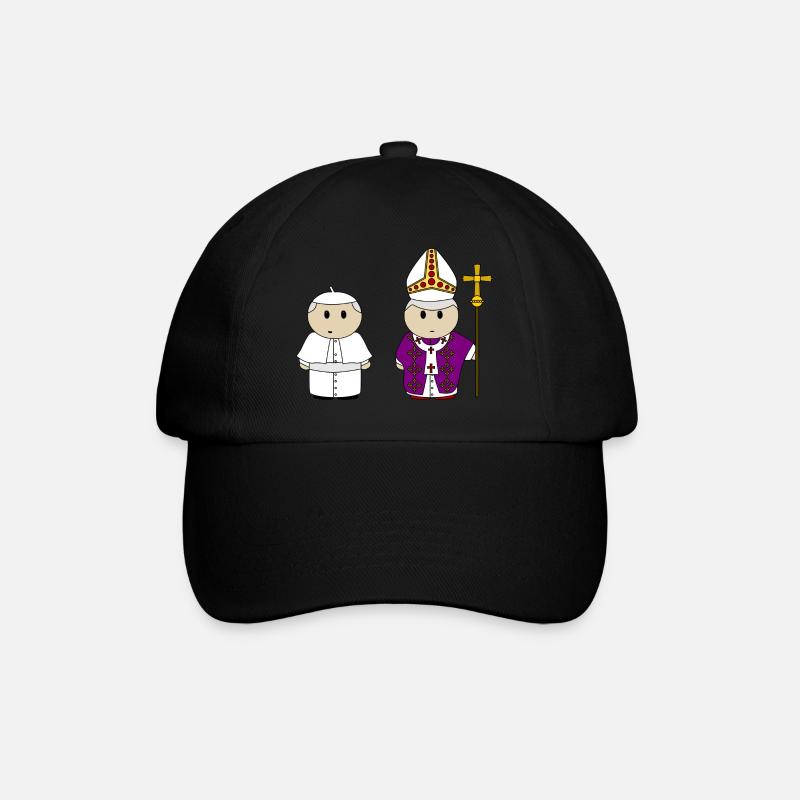 Papst Benedict - Baseballkappe - Schwarz/Schwarz
