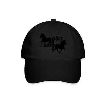 Icelandic Horse: Icelandic Horse Horse Pony Merch - Baseball Cap - black/black - Front