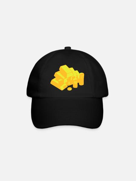 Gold - Baseballkappe - Schwarz/Schwarz