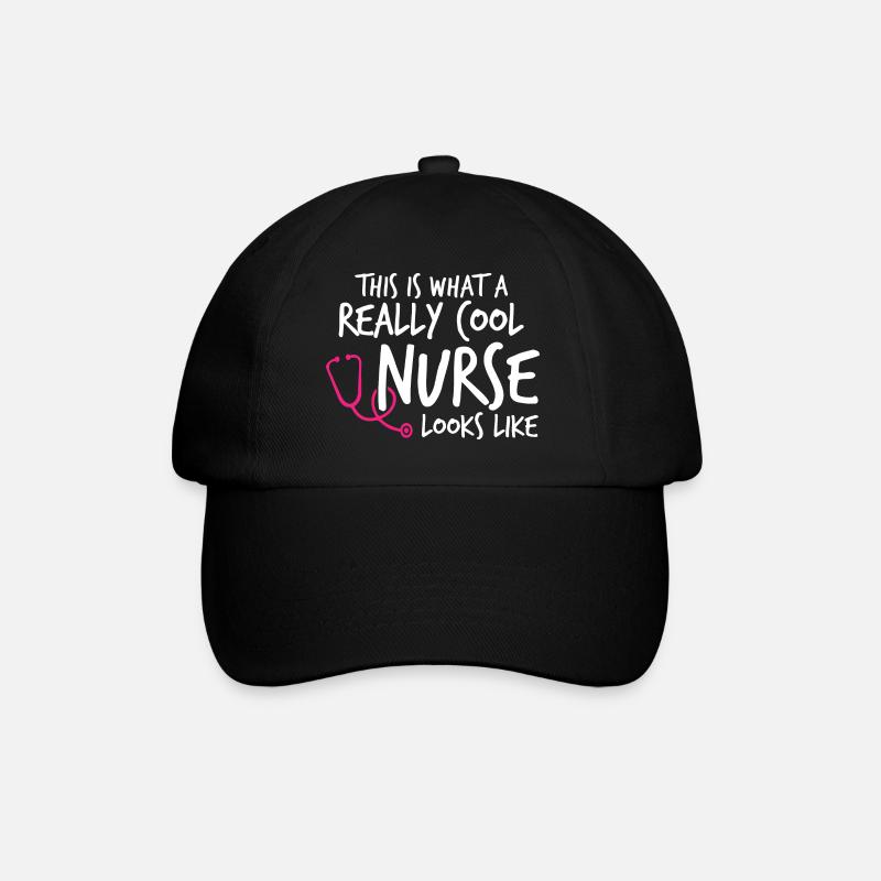 Really Cool Nurse Looks Like - Baseballkappe - Schwarz/Schwarz