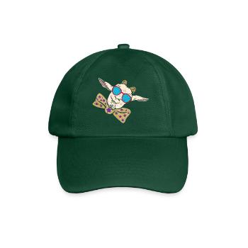 Chèvre cool avec noeud papillon | parti chèvre - Casquette classique - vert bouteille - Devant