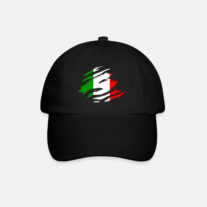 Italy flag - Baseball Cap - black/black